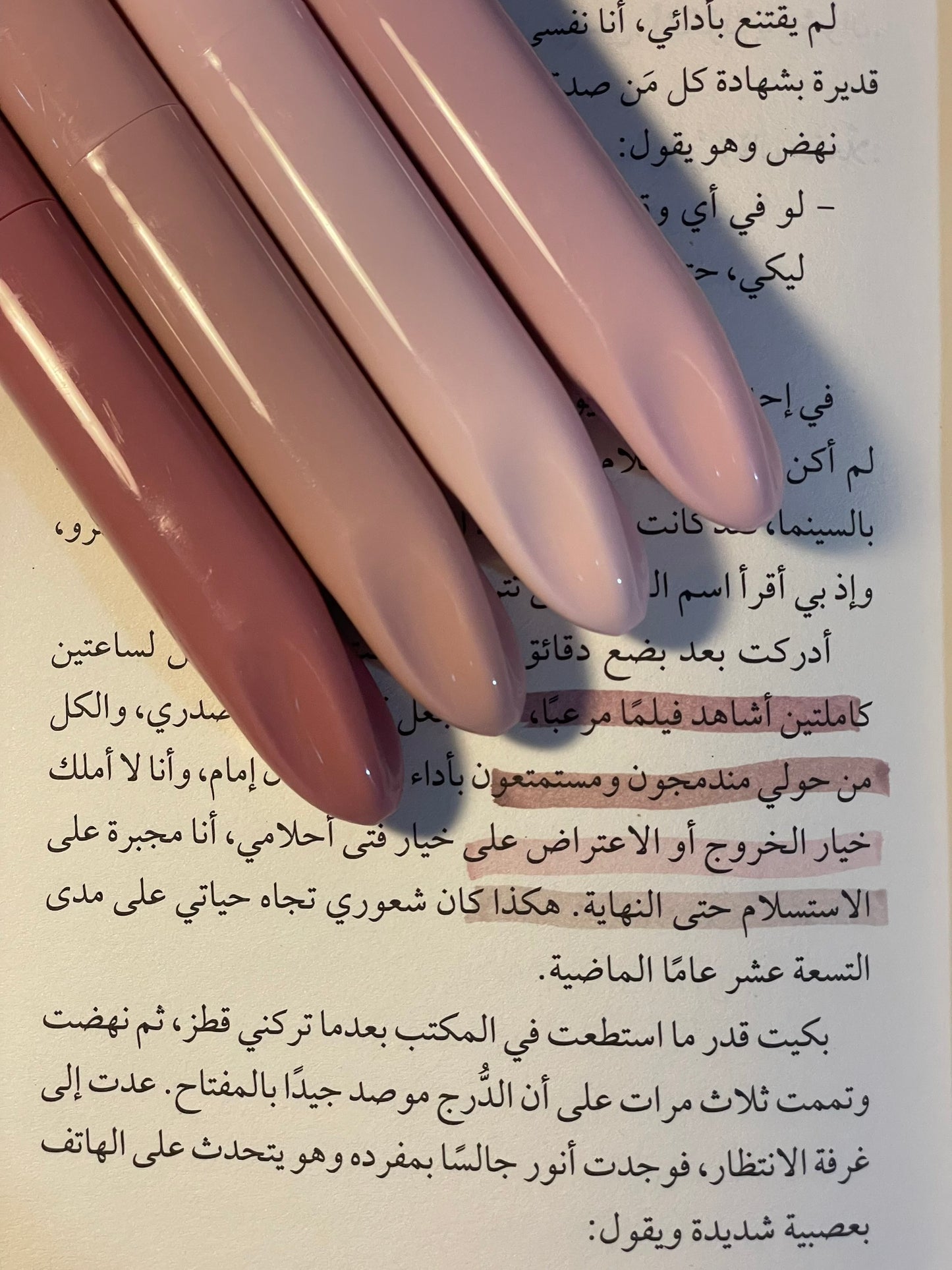 مجموعة أقلام تحديد باستيل "وردي"